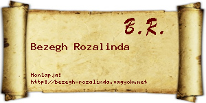 Bezegh Rozalinda névjegykártya